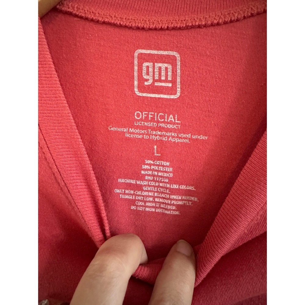 GM Official Licensed Chevrolet Camaro Graphic T-Shirt Red Detroit Power Large - Picture 5 of 7